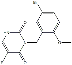 3-(5-Bromo-2-methoxybenzyl)-5-fluorouracil Struktur