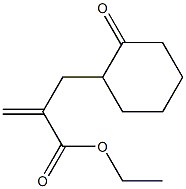 2-Methylene-3-(2-oxocyclohexyl)propionic acid ethyl ester Struktur