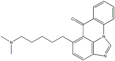 5-(5-Dimethylaminopentyl)-6H-2,10b-diazaaceanthrylen-6-one Struktur