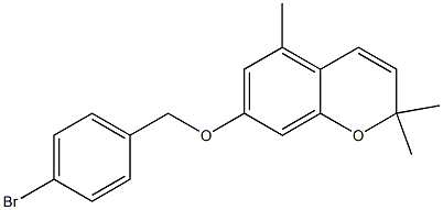 7-(4-Bromobenzyloxy)-2,2,5-trimethyl-2H-1-benzopyran Struktur