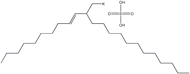 Sulfuric acid 2-(1-decenyl)tetradecyl=potassium ester salt Struktur