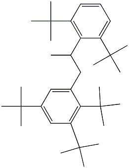 1-(2,3,5-Tri-tert-butylphenyl)-2-(2,6-di-tert-butylphenyl)propane Struktur