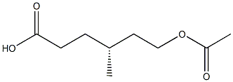 [R,(+)]-6-(Acetyloxy)-4-methylhexanoic acid Struktur