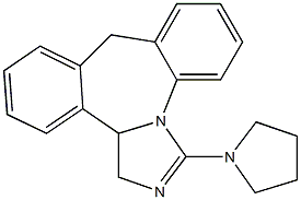 9,13b-Dihydro-3-(pyrrolidin-1-yl)-1H-dibenz[c,f]imidazo[1,5-a]azepine Struktur