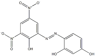 4-(2-Hydroxy-3,5-dinitrophenylazo)resorcinol Struktur