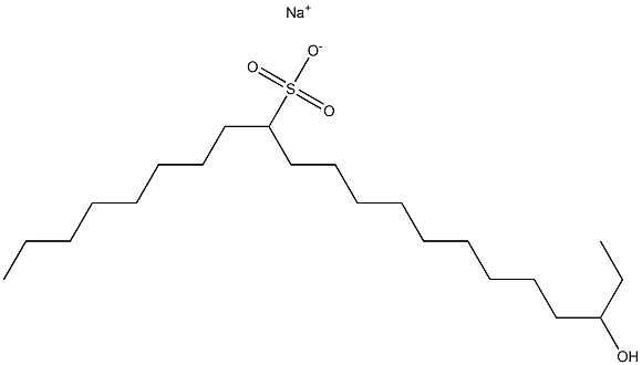 19-Hydroxyhenicosane-9-sulfonic acid sodium salt Struktur