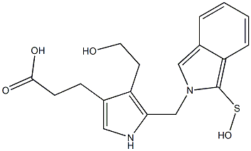 3-[4-(2-Hydroxyethyl)-5-[[1-(hydroxythio)-2H-isoindol-2-yl]methyl]-1H-pyrrol-3-yl]propionic acid Struktur