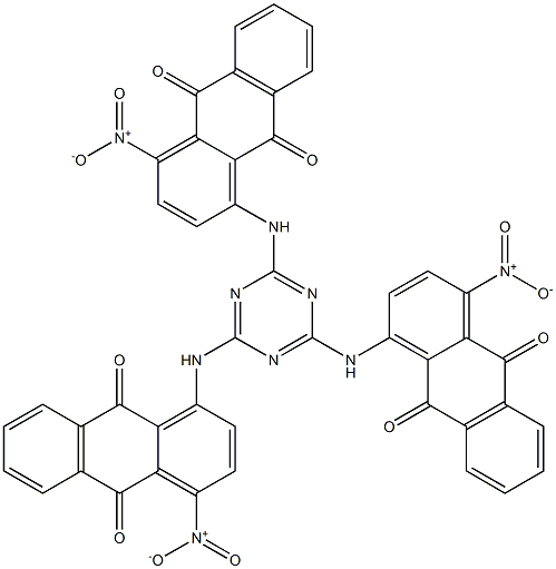 2,4,6-Tris(4-nitro-1-anthraquinonylamino)-1,3,5-triazine Struktur