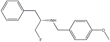 (2S)-1-Fluoro-2-(p-methoxybenzyl)amino-3-phenylpropane Struktur