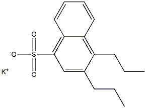 3,4-Dipropyl-1-naphthalenesulfonic acid potassium salt Struktur