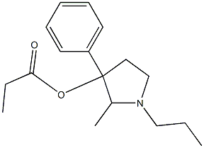 2-Methyl-3-phenyl-1-propylpyrrolidin-3-ol propionate Struktur