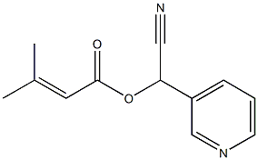 3-Methyl-2-butenoic acid cyano(3-pyridyl)methyl ester Struktur