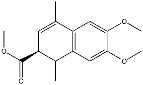 (S)-2,4-Dimethyl-6,7-dimethoxy-1,2-dihydronaphthalene-2-carboxylic acid methyl ester Struktur