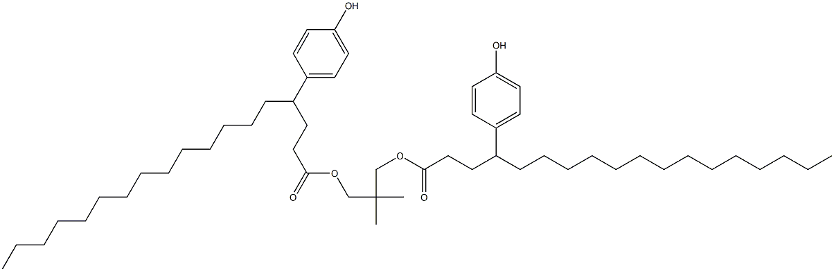 Bis[4-(4-hydroxyphenyl)stearic acid]2,2-dimethylpropane-1,3-diyl ester Struktur