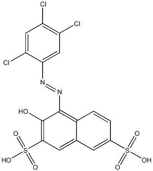 3-Hydroxy-4-[(2,4,5-trichlorophenyl)azo]-2,7-naphthalenedisulfonic acid Struktur