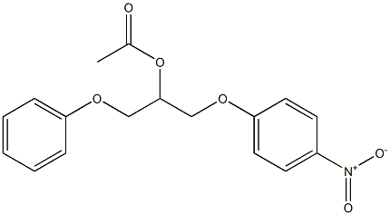 Acetic acid 1-(phenoxymethyl)-2-(4-nitrophenoxy)ethyl ester Struktur