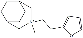 3-[2-(2-Furanyl)ethyl]-3-methyl-3-azoniabicyclo[3.2.2]nonane Struktur