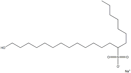 21-Hydroxyhenicosane-8-sulfonic acid sodium salt Struktur