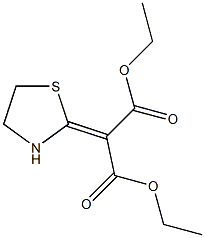 (Thiazolidin-2-ylidene)malonic acid diethyl ester Struktur