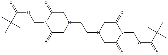 4,4'-Ethylenebis(2,6-dioxopiperazine-1-methanol)bis(trimethylacetate) Struktur