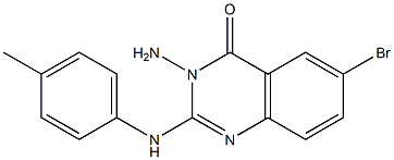 2-[(4-Methylphenyl)amino]-3-amino-6-bromoquinazolin-4(3H)-one Struktur