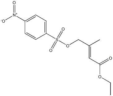 4-[[(p-Nitrophenyl)sulfonyl]oxy]-3-methyl-2-butenoic acid ethyl ester Struktur