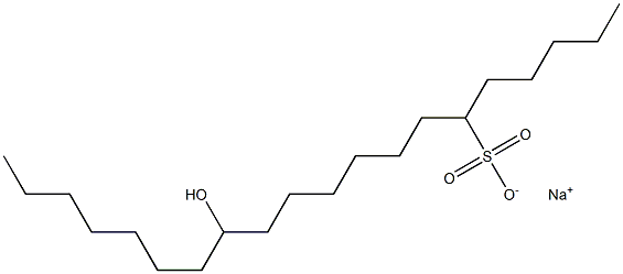 13-Hydroxyicosane-6-sulfonic acid sodium salt Struktur