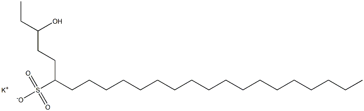 3-Hydroxytetracosane-6-sulfonic acid potassium salt Struktur