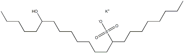 17-Hydroxydocosane-9-sulfonic acid potassium salt Struktur