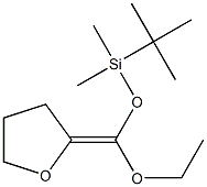 (E)-Tetrahydro-2-[(ethoxy)(tert-butyldimethylsilyloxy)methylene]furan Struktur