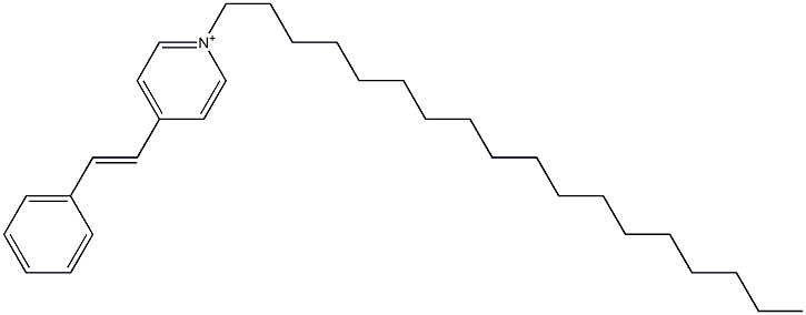 4-(2-Phenylethenyl)-1-octadecylpyridinium Struktur