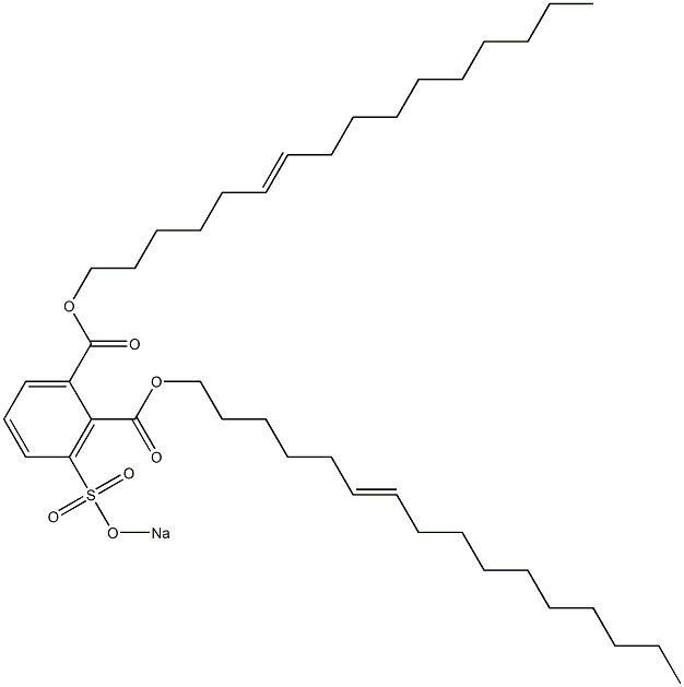 3-(Sodiosulfo)phthalic acid di(6-hexadecenyl) ester Struktur