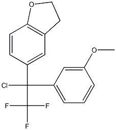 1-Chloro-1-(coumaran-5-yl)-1-(3-methoxyphenyl)-2,2,2-trifluoroethane Struktur