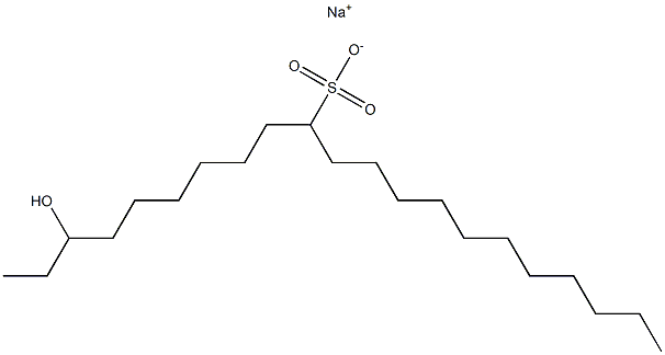 3-Hydroxyhenicosane-10-sulfonic acid sodium salt Struktur