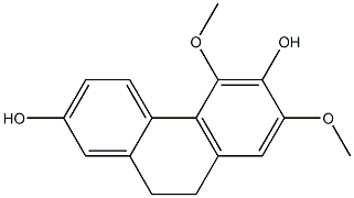 5,7-Dimethoxy-9,10-dihydrophenanthrene-2,6-diol Struktur