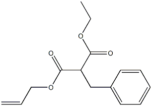 2-Benzylmalonic acid 1-ethyl 3-(2-propenyl) ester Struktur