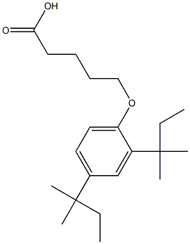 5-(2,4-Di-tert-pentylphenoxy)pentanoic acid Struktur