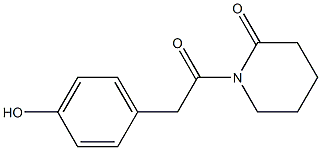 1-(4-Hydroxybenzylcarbonyl)piperidin-2-one Struktur