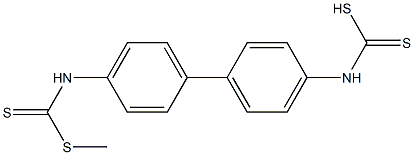 (1,1'-Biphenyl-4,4'-diyl)bis(imino)bis(dithioformic acid methyl) ester Struktur