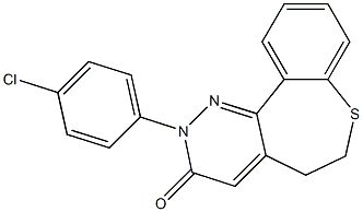 2-(4-Chlorophenyl)-5,6-dihydro-[1]benzothiepino[5,4-c]pyridazin-3(2H)-one Struktur