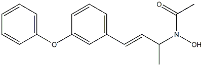 N-[(E)-3-(3-Phenoxyphenyl)-1-methyl-2-propenyl]acetohydroxamic acid Struktur