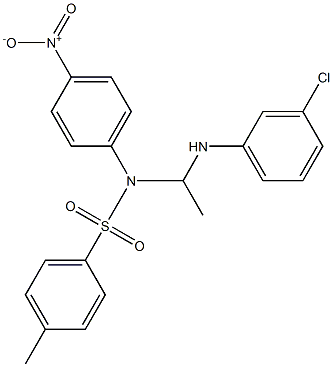 N-[1-[(3-Chlorophenyl)amino]ethyl]-N-(4-nitrophenyl)-4-methylbenzenesulfonamide Struktur