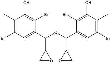 2,5-Dibromo-4-methyl-3-hydroxyphenylglycidyl ether Struktur