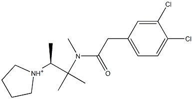 1-[(S)-2-[N-(3,4-Dichlorophenylacetyl)-N-methylamino]-1,2-dimethylpropyl]pyrrolidinium Struktur