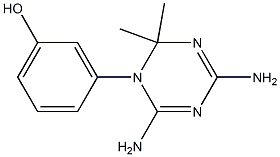 3-[(4,6-Diamino-1,2-dihydro-2,2-dimethyl-1,3,5-triazin)-1-yl]phenol Struktur