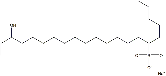 19-Hydroxyhenicosane-6-sulfonic acid sodium salt Struktur