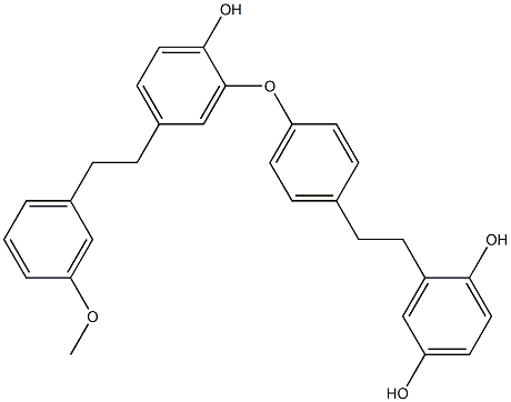 4-[2-(3-Methoxyphenyl)ethyl]-2-[4-[2-(2,5-dihydroxyphenyl)ethyl]phenoxy]phenol Struktur