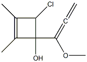 1-(1-Methoxy-1,2-propadienyl)-2,3-dimethyl-4-chloro-2-cyclobuten-1-ol Struktur