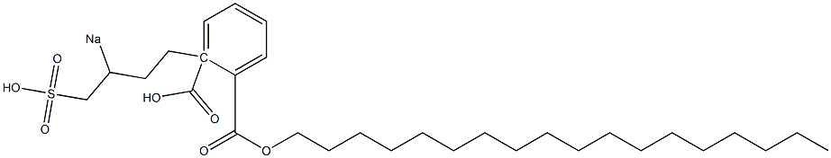 Phthalic acid 1-octadecyl 2-(3-sodiosulfobutyl) ester Struktur