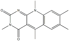 3,5,7,8,10-Pentamethylpyrimido[4,5-b]quinoline-2,4(3H,10H)-dione Struktur